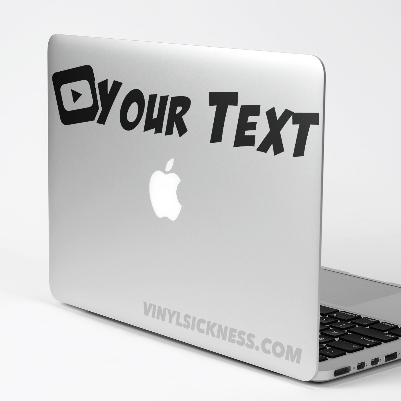 3x Personalised YouTube Vinyl Stickers – Custom Social Media Decals (UK Made)