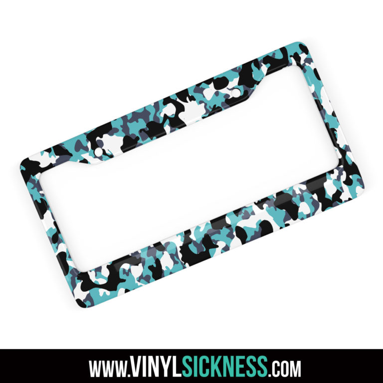 HUNTER MINT • Camouflage, License Plate Frames • Vinyl Sickness