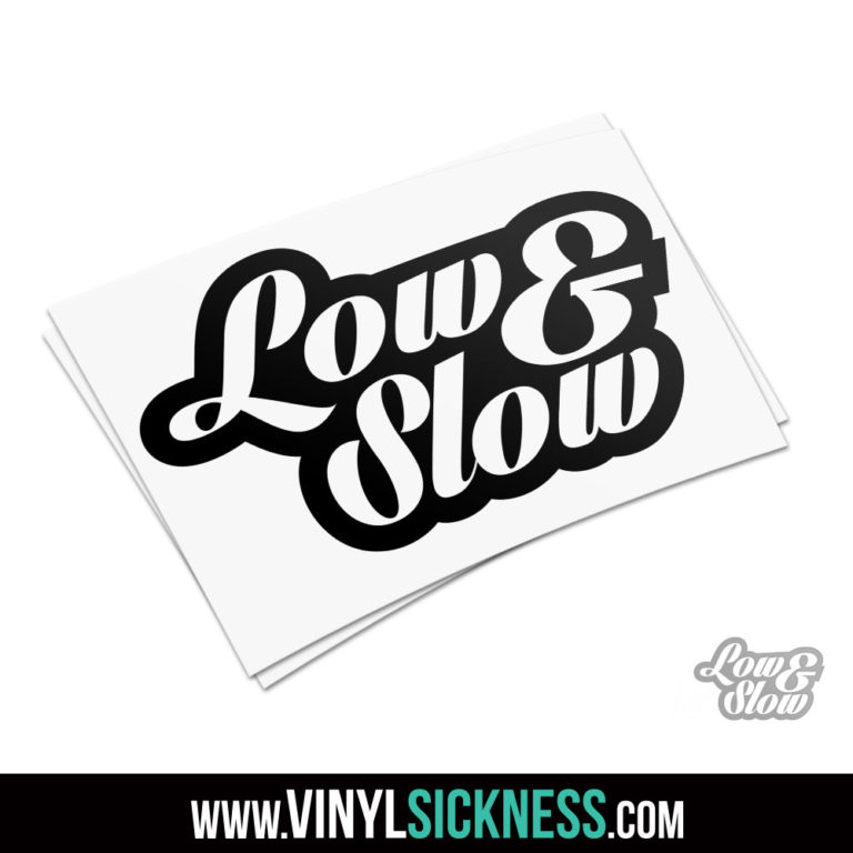 LOW N SLOW• JDM Lowered Stickers / Decals • VS