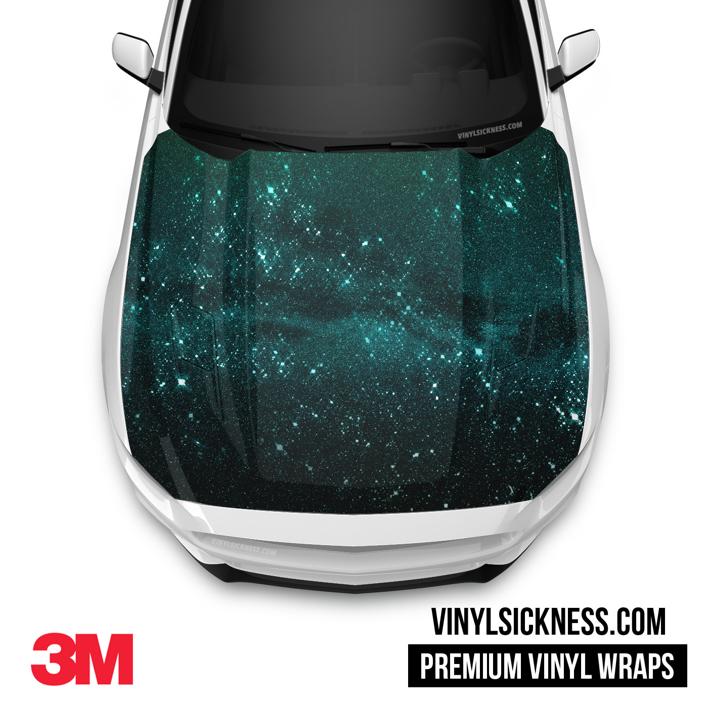 Galaxy Hood Wrap – H118 – 52x62 Laminated Vinyl Decal – Graphix Express – Made In USA